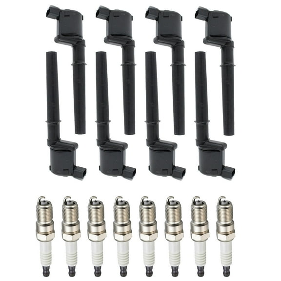 Set of 8 ISA Brand Ignition Coils and Spark Plugs Compatible with 2003 Lincoln Navigator 5.4L V8 Replacement for DG512 UF191