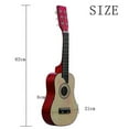 thumbnail image 5 of Guitarra acústica de tilo de 25 pulgadas, 6 cuerdas, mini guitarra pequeña con púa y cuerdas para niños principiantes., 5 of 5