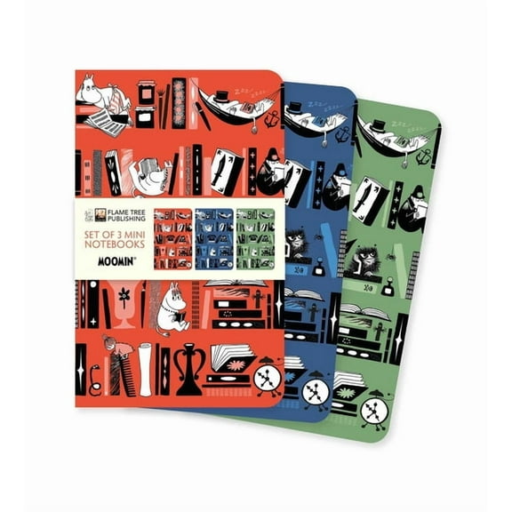 Mini Notebook Collections Moomin Bookshelves Set of 3 Mini Notebooks, (Hardcover)
