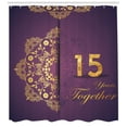 thumbnail image 3 of Fifteen Years Together 15th Anniversary Birthday Gift Love Party Shower Curtain, 3 of 3