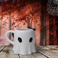 thumbnail image 5 of Halloween Ghost Coffee Mug, Cute Cartoon Ghost Ceramic Cup, 2024 New Ghost Bucket Decor, White Cute Ceramic Ghost Pattern Ghostface Mug Coffee Cup, Halloween Accessories Birthday Gifts for Friends, 5 of 6