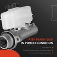 thumbnail image 3 of A-Premium Brake Master Cylinder with Reservoir and Cap Compatible with Dodge and Jeep Vehicles - Dakota 1997-1998, Wrangler 1997-2006 - Replaces 4798157, M390378, 3 of 8