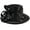 Black, variant on Satin Cloth Church Hat Women Wide Brim Hat Elegant Wedding Photography Hat Female Banquet Fancy Fascinator Formal Hat