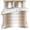 Brown, variant on 3 Piece White Black Duvet Cover Set Queen Size,Microfiber Comforter/Quilt Cover with Corner Ties and 2 Pillowcases,Modern Gradient Vertical Stripes Geometric All Season Bedding with Zipper Closure