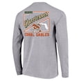 thumbnail image 3 of Youth Gray Miami Hurricanes Retro Script Long Sleeve T-Shirt, 3 of 3