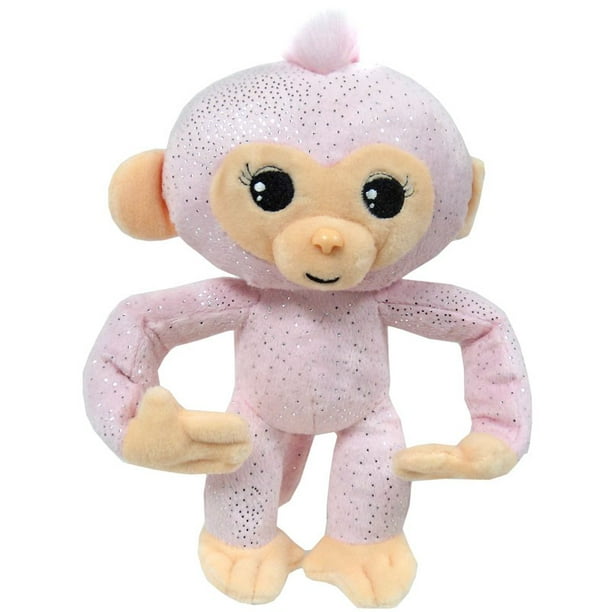 Fingerlings Glitter Monkey Pink 10" Plush with Sound