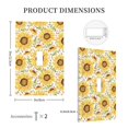 thumbnail image 3 of KLL Watercolor With Sunflowers Pattern Electrical Outlet Covers, 3" x 5" 1 Pack Electric Receptacle Plug Covers for Decorator Receptacle Outlet & Switch-Style T, 3 of 6