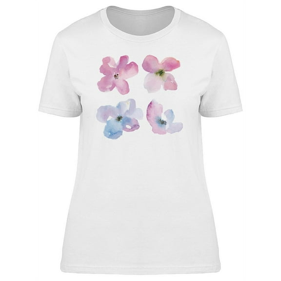 Four Purple Flowers Waterbrush Tee Women's -Image by Shutterstock