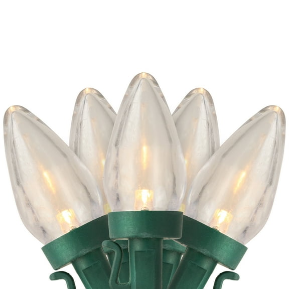 Set of 25 White LED C7 Christmas Lights