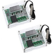 HiLetgo 2pcs W1209 with Case 12V DC Digital Temperature Controller Board Micro Digital Thermostat -50-110C Electronic Temperature Temp Control Module Switch with 10A One-Channel Relay and Waterproof