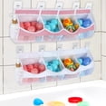 thumbnail image 1 of Organizador de juguetes de baño de dinosaurios con ventosas - Almacenamiento impermeable de gran capacidad para juguetes de baño infantiles, mantiene el baño ordenado, 1 of 6