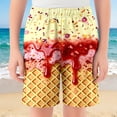 thumbnail image 2 of MDUKONU Boys Ice Print Swim Trunks Bathing Suit Swimsuit,Toddler Beach Board Shorts Size: 3-4 Years Light Yellow, 2 of 4