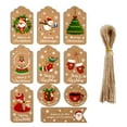 thumbnail image 1 of maytalsory 50pcs Christmas Kraft Paper Tags DIY Thank You Multi Style Crafts Hanging Tag with Rope Labels Gift Wrapping Supplies, 1 of 9