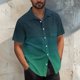 thumbnail image 2 of Mens Casual Manga Corta Botón Abajo Camisas Turndown Cuello Blusa de Impresión, Poliéster Ligero Top de la Moda para el Verano Al Aire Libre Y el Uso Diario, 2 of 6
