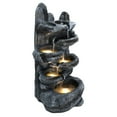 thumbnail image 5 of Jnismy Cascading Rock Water Fountain Outside Patio Water Features Fountain with LED Light,Garden Waterfall Decor,6-Tiers, 5 of 12