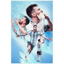 Lionel Poster Messi Poster 10 Canvas Poster Wall Art Decor Print Picture Paintings for Living Room Bedroom Decoration Unframe: Unframe:16x24inch(40x60cm)