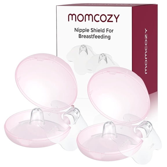 Momcozy Floral Contact Silicone Nipple Shield for Breastfeeding, Made Without BPA/BPS, 24mm, 2 Pairs