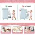 thumbnail image 6 of OXYLIFE Baby Nursery Changing Table Dresser with 3 Drawers and Shelf for Nursery Room, White, 6 of 8
