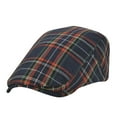 thumbnail image 2 of Men's Herringbone Flat Ivy Newsboy Hat Men English Plaid Beret Dome Fashion All Match Sun Block Visor Check Hats Navy, 2 of 3