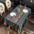 thumbnail image 3 of Colorful Ethnic Pattern Rectangle Tablecloth 60"x102",Waterproof Polyester Rectangle Table Cloth, Wipeable Spillproof Polyester Tablecloth for Dining, Camping, Indoor and Outdoor, 3 of 6