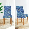 thumbnail image 5 of Van Gogh Starry Night Dining Chair Covers Set of 4, Stretch Kitchen Chair Slipcover Washable Removable Chair Covers Protector for Dining Room, Hotel and Ceremony, 5 of 6