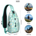 thumbnail image 5 of Floral Crossbody Sling Backpack for Womens Causal Sling Bag with Adjustable Shoulder Straps for Travel Hiking Chest Bag Daypack Anti-theft Purse, 5 of 6