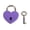 Purple, variant on Retro Heart-shape Alloy Padlock, Key Lock for Bag Travel Suitcase Luggage Jewelry Box Case