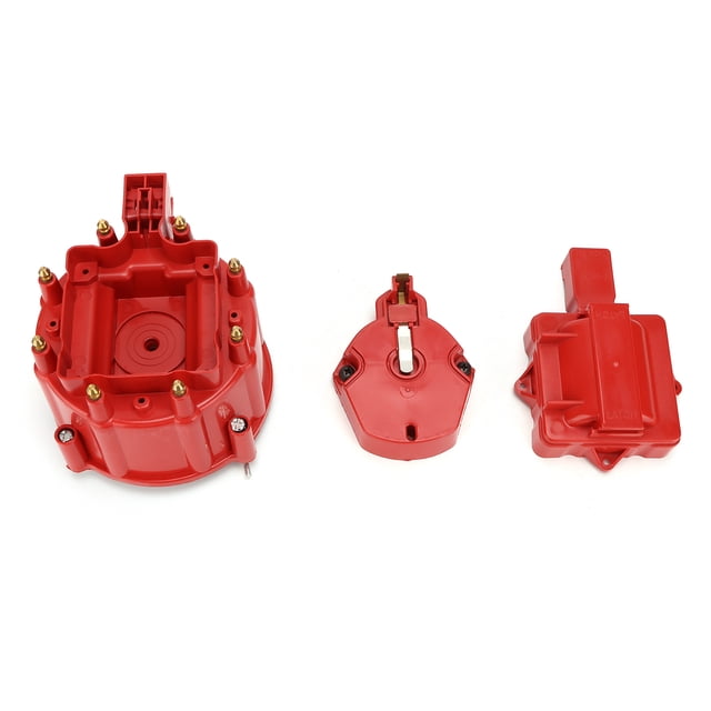 Kit de Rotor de Bobine de Distributeur, Pièces Auto en Métal Rouge, Remplacement Durable pour Moteurs V8 265 283 pour Mise à Niveau