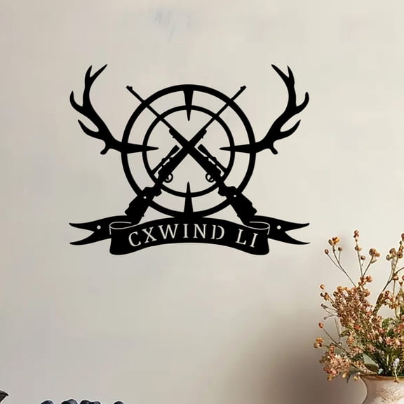 Custom Deer Hunting Club Nature and Wildlife Wall Art, Rustic Mountain and Tree Scene,Gift for Him or Hunter Lover