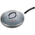 thumbnail image 1 of T-Fal E76597 Ultimate Hard Anodized Nonstick Thermo-Spot Heat Indicator Deep Saute Pan Fry Pan with Glass Lid Cookware, 10-Inch, Gray Visit The Tefal Store, 1 of 7
