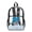 Axolotl Musical Note Blue, variant on Clear Backpack 17 Inch PVC Transparent School Backpack for Kids Adults College, Lightweight Travel Bookbag for Security, Large Daypack for Work Casual, Colorful Hippie Flower Cat