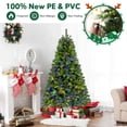 thumbnail image 2 of Fenbeli 7ft Pre-Lit Artificial Christmas Tree, Hinged Xmas Tree with 400 Multi-Color LED Lights, 2 of 7