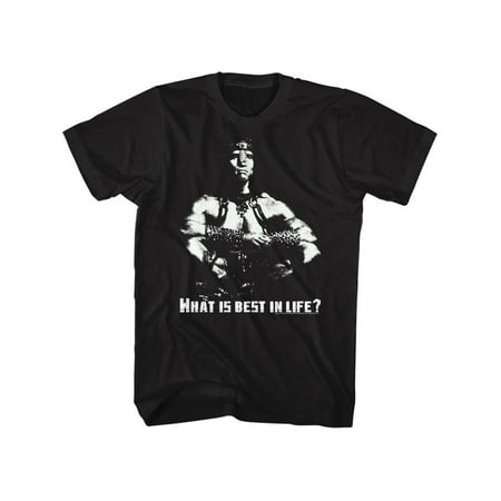 Conan Barbarian Destroyer Arnold Best in Life Crush Enemies Adult T-Shirt (Best Tank Destroyer Line)