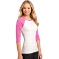 thumbnail image 4 of Juniors 50/50 3/4-Sleeve Raglan Tee - Heathered Nickel/White - Medium, 4 of 4