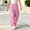 Pink, variant on Girls Wide Leg Sweatpants, Solid Color Drawstring Elastic Waist Patch Pockets Loose Fit Casual Long Trousers for Daily Wear Pink Size 7-8
