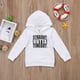 thumbnail image 3 of Camiseta unisex con capucha para bebés, niños, niñas, sudaderas con capucha de algodón con bolsillos manguitos XBTCLXEBCO Blanco, 6-12 meses, 3 of 6