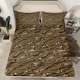 thumbnail image 2 of Homewish Green Brown Queen Sheet Sets,Rustic Camo Camouflage Flat Sheet,Country Farmhouse Lodge Queen Fitted Sheet For Kids,Breathable Home Decor,4 Pieces, 2 of 7