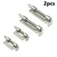 thumbnail image 2 of 2Pcs Spring Loaded Latches 304 Stainless Steel Security Bolt Hasp Staple Gate Safety Lock Latch Silver Hardware S Left, 2 of 4