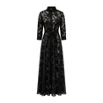 thumbnail image 3 of Women's Floral Organza Shirt Maxi Dress Collared Button Front Dress with Detachable Self Tie Belt Sheer Long Sleeves and Hidden Pockets, 3 of 3