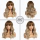 thumbnail image 5 of Peluca rubia ombre peluca de onda larga peluca rubia ombre con flequillo peluca de peluca de longitud media esquí esquí Gafas de esquí, 5 of 5