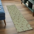 thumbnail image 3 of 2'x6' Rug Runners for Hallways Kitchen, Sage Green Floral Non Slip Entryway Beside Floor Carpet Runner, Vintage Spring Botanical Flowers Washable Laundry Room Bedroom Throw Rugs Mat for Family Pet, 3 of 8