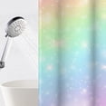thumbnail image 3 of Rainbow Shower Curtain for Kids Girls Boho Colorful Multicolour Iridescent Rainbow Gradient Pastel Girly Shower Curtain Decor for Bath Fabric Curtains Bathroom Decor Sets with 12 Hooks 72x72 inch…, 3 of 4