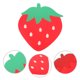 thumbnail image 2 of Posavasos decorativo de frutas, posavasos de fresas, tapete aislado para tazas, posavasos antideslizante, 4 Uds., 2 of 4