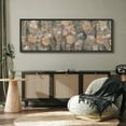 thumbnail image 4 of Large Framed Canvas Print Contemporary Floral Pattern with Neutral Earthy TonesWall Art Decorative Ready to Hang Painting for Living room Bedroom 60x20 inches Black Frame, 4 of 9