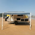 thumbnail image 3 of ALEKO 16'X8' Retractable RV/Patio Awning, Blue Striped Color, 3 of 8