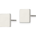 thumbnail image 3 of Stainless Steel Polished Square Post Earrings (9 X 9) Made In China sre326, 3 of 5