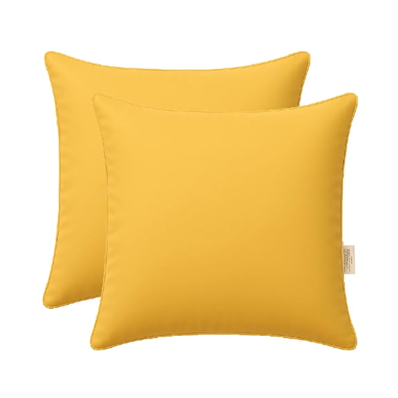 Lexington Yellow Square Outdoor Throw Pillow （Set of 2)