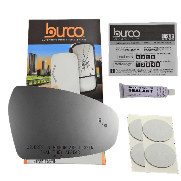 5816BC Passenger Side Replacement Mirror Glass w/Blind Spot w/Cross Paths Compatible with 2019 Kia Forte