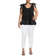 thumbnail image 3 of Terra & Sky Women's Plus Size Knit Tank Top with Tie Shoulder, 3 of 5