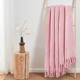 thumbnail image 5 of Home Soft Things Reversible Tweed Throw Blanket, Super Soft & Cozy - Candy Pink, 60x80", 5 of 9